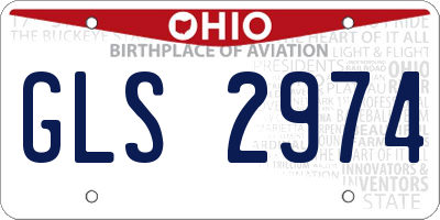OH license plate GLS2974