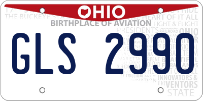 OH license plate GLS2990