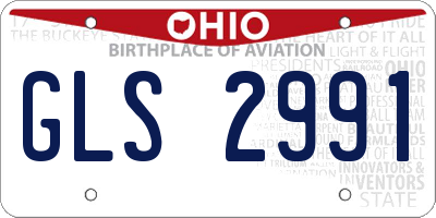 OH license plate GLS2991