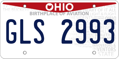 OH license plate GLS2993