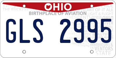 OH license plate GLS2995