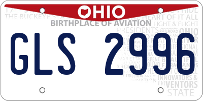 OH license plate GLS2996