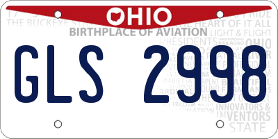 OH license plate GLS2998
