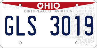 OH license plate GLS3019