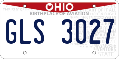 OH license plate GLS3027