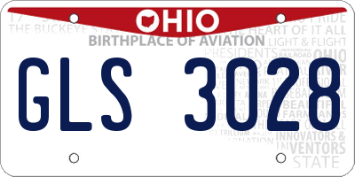 OH license plate GLS3028
