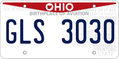OH license plate GLS3030