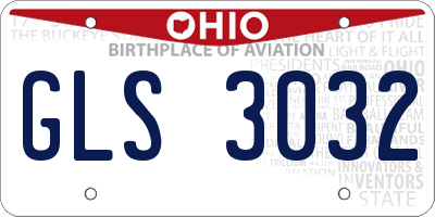 OH license plate GLS3032