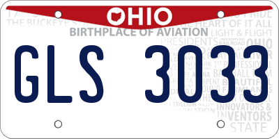 OH license plate GLS3033
