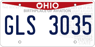 OH license plate GLS3035