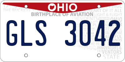 OH license plate GLS3042