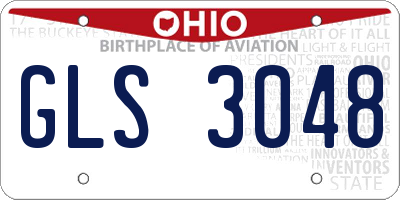 OH license plate GLS3048