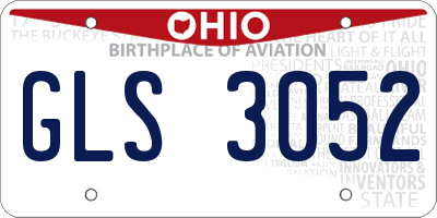OH license plate GLS3052