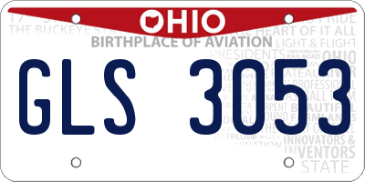 OH license plate GLS3053