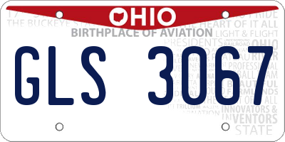 OH license plate GLS3067