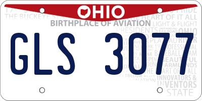 OH license plate GLS3077