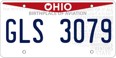 OH license plate GLS3079