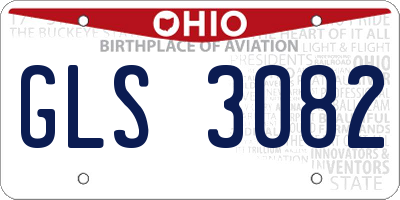 OH license plate GLS3082