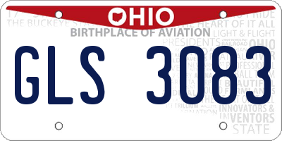 OH license plate GLS3083