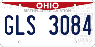 OH license plate GLS3084