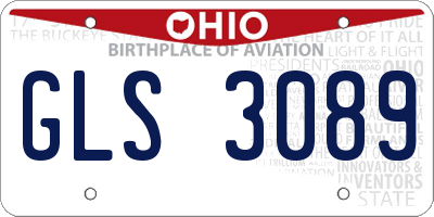 OH license plate GLS3089