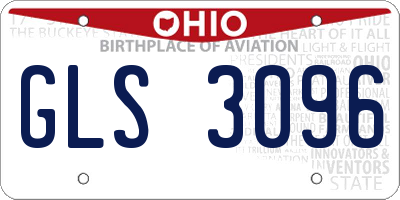 OH license plate GLS3096