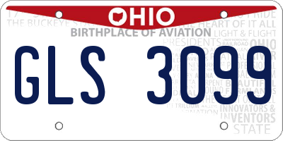 OH license plate GLS3099
