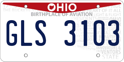OH license plate GLS3103