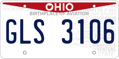OH license plate GLS3106