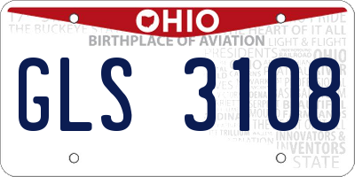 OH license plate GLS3108