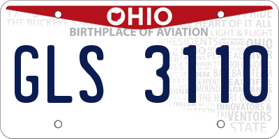 OH license plate GLS3110