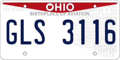 OH license plate GLS3116