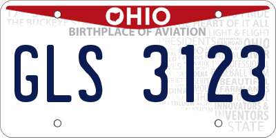 OH license plate GLS3123