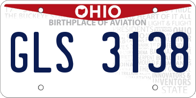 OH license plate GLS3138