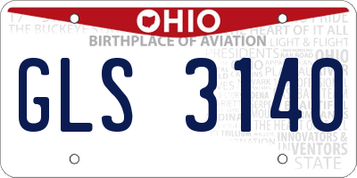 OH license plate GLS3140