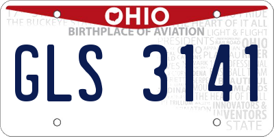 OH license plate GLS3141
