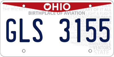 OH license plate GLS3155