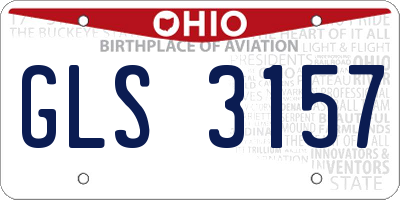 OH license plate GLS3157