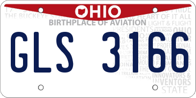 OH license plate GLS3166