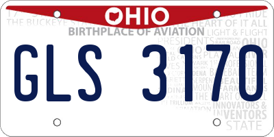 OH license plate GLS3170
