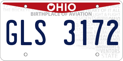 OH license plate GLS3172