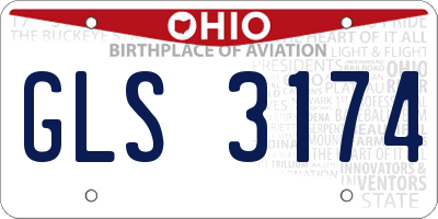 OH license plate GLS3174
