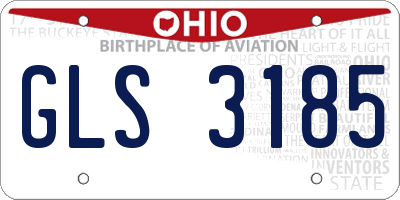 OH license plate GLS3185