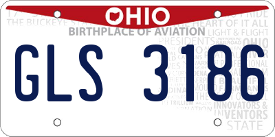 OH license plate GLS3186