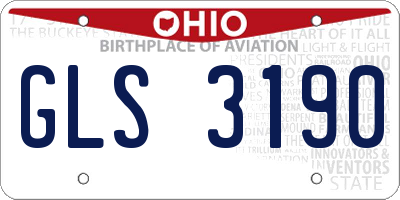 OH license plate GLS3190