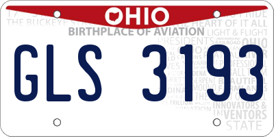 OH license plate GLS3193