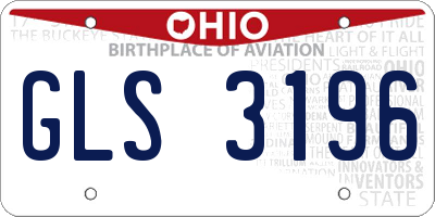 OH license plate GLS3196
