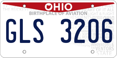 OH license plate GLS3206