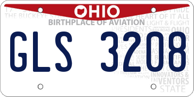 OH license plate GLS3208
