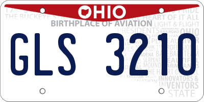 OH license plate GLS3210